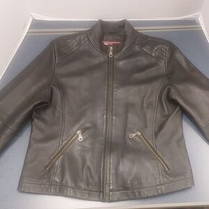 Wilsons Leather Pink Satin Lined Jacket
